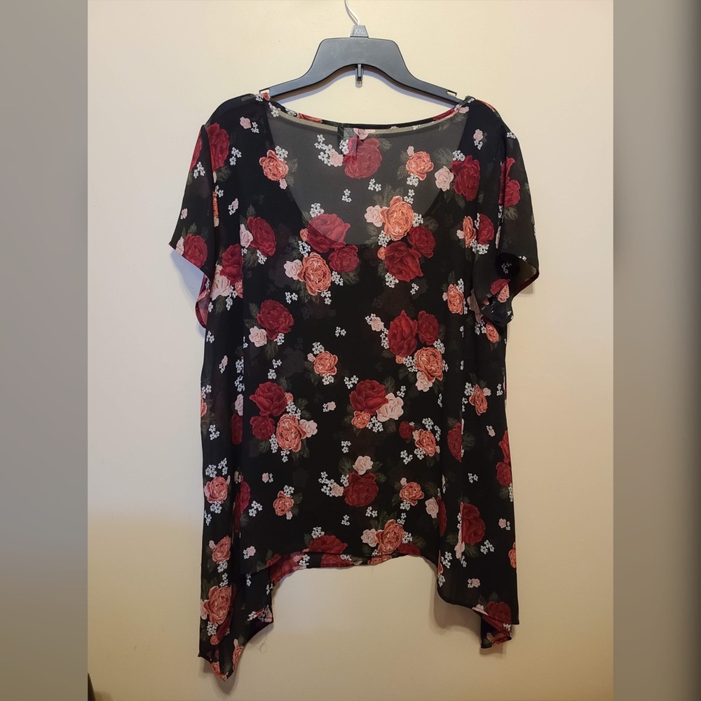 *DISCONTINUED* Torrid Floral Chiffon Blouse